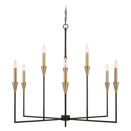 Capital Lighting Capital Lighting Avant Aged Brass & Black Chandelier 451991AB
