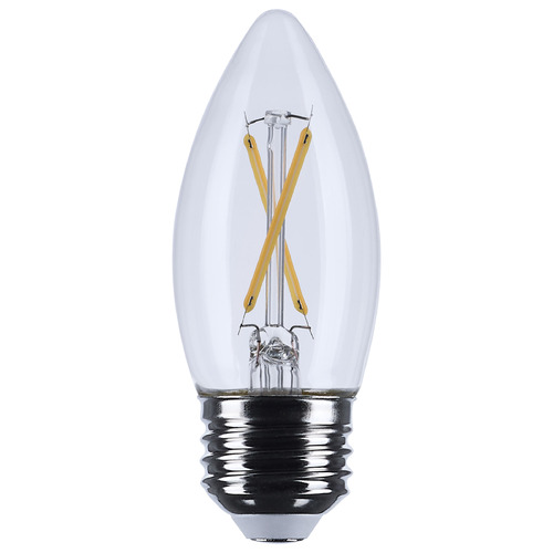Satco Lighting 3W B11 3000K E26 Base Clear LED Light Bulb by Satco Lighting S12499
