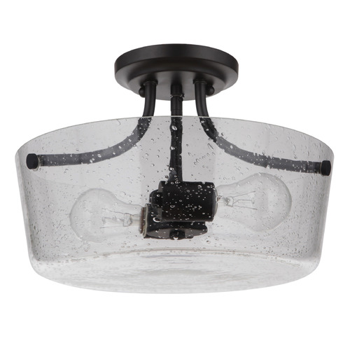 Craftmade Lighting Tyler Flat Black Semi-Flush Mount by Craftmade Lighting 50252-FB