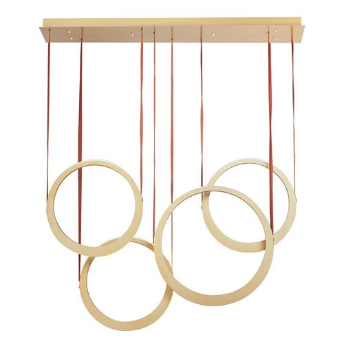 ET2 Lighting Tether 4-Light LED Pendant in Natural Aged Brass by ET2 Lighting E24084-NAB