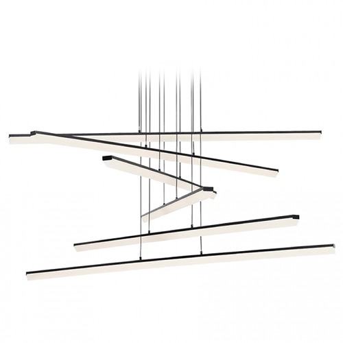WAC Lighting Stack Black LED Multi-Light Pendant by WAC Lighting PD-29806-BK