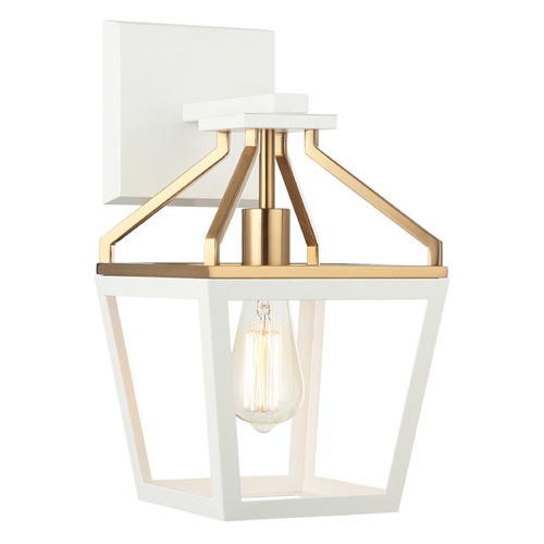 Matteo Lighting Matteo Lighting Mavonshire White & Aged Gold Brass Sconce W67001WHAG
