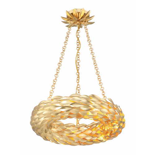 Crystorama Lighting Broche 18-Inch Chandelier in Antique Gold by Crystorama Lighting 535-GA