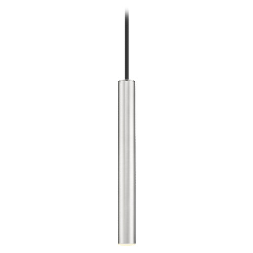Z-Lite Z-Lite Forest Brushed Nickel LED Mini-Pendant Light with Cylindrical Shade 919MP12-BN-LED