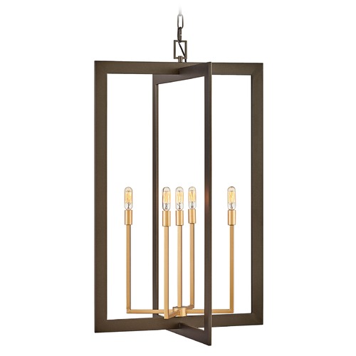 Hinkley Anders 22-Inch Metallic Matte Bronze & Deluxe Gold Chandelier by Hinkley Lighting 4345MM