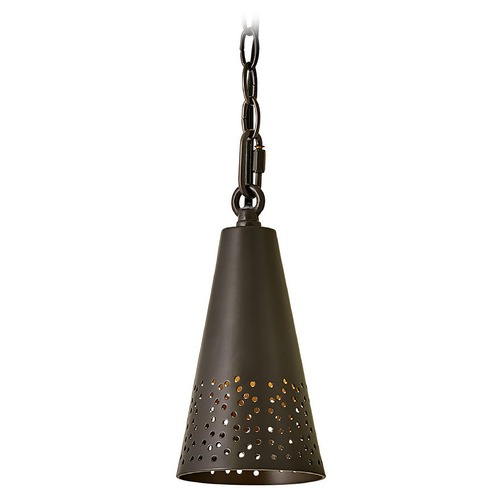 Hinkley Calder 7-Inch High LED Outdoor Hanging Light in Bronze by Hinkley Lighting 1511BZ