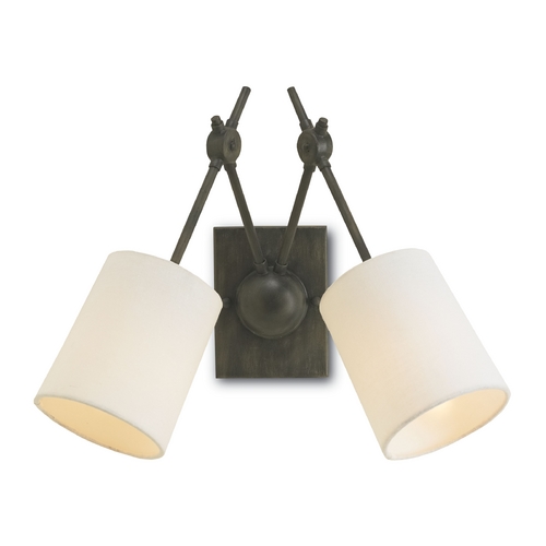 Currey and Company Lighting Compass Double Wall Sconce in Black Iron by Currey & Company 5150
