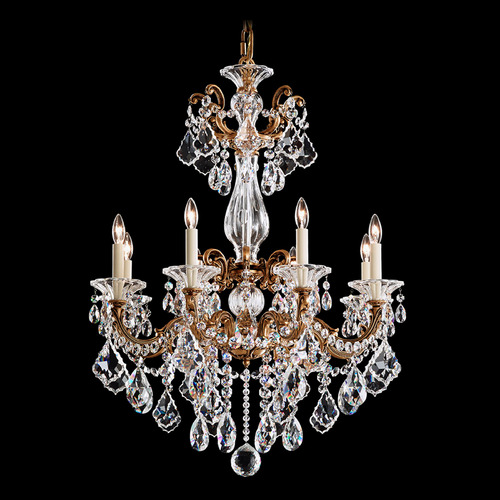 Schonbek Lighting Schonbek Worldwide Lighting La Scala Florentine Bronze Crystal Chandelier 5007-83R