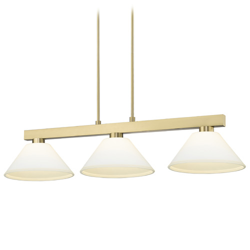 Z-Lite Z-Lite Cobalt Modern Gold Billiard Light with Conical Shade 152MGLD-AMO14