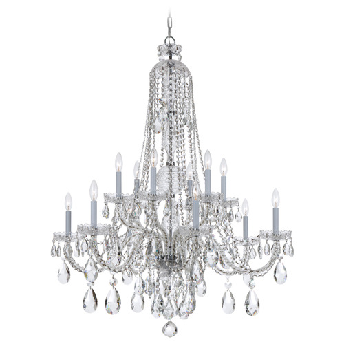 Crystorama Lighting Crystorama Lighting Traditional Crystal Polished Chrome Crystal Chandelier 1112-CH-CL-MWP