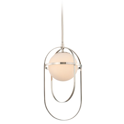 Kalco Lighting Lennox 9-Inch Mini Pendant in Polished Nickel by Kalco Lighting 513311PN