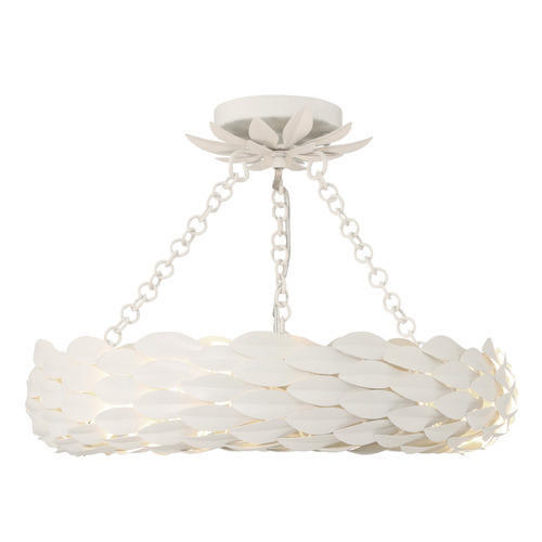 Crystorama Lighting Crystorama Lighting Broche Matte White LED Semi-Flushmount Light 535-MT_CEILING