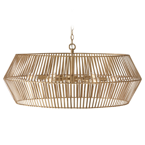 Capital Lighting Capital Lighting Kaiya Matte Brass Pendant Light with Abstract Shade 430361MA