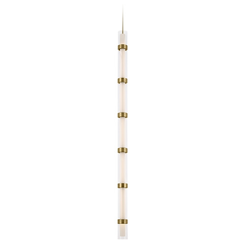 Visual Comfort Modern Collection Wit 7-Glass LED Pendant in Aged Brass by Visual Comfort Modern 700TDWIT7R-LED930