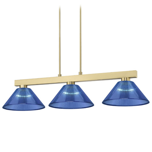Z-Lite Z-Lite Cobalt Modern Gold Billiard Light with Conical Shade 152MGLD-ARDB