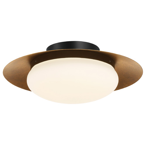 Minka Lavery Zinola 15-Inch LED Flush Mount in Halcyon Gold & Coal by Minka Lavery 5625-869-L