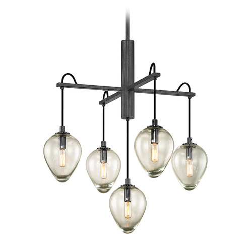 Troy Lighting Troy Lighting Brixton Graphite Chandelier F6206-GRA/BCR