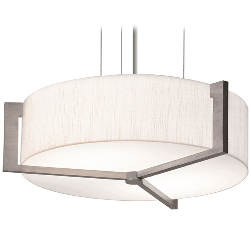 AFX Lighting Afx Lighting Apex Satin Nickel LED Pendant Light with Drum Shade APP1214LAJUDWG-LW