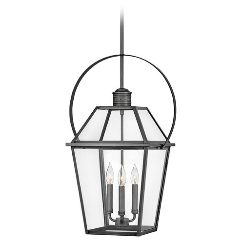 Hinkley Nouvelle Medium Hanging Lantern in Blackened Brass by Hinkley Lighting 2772BLB