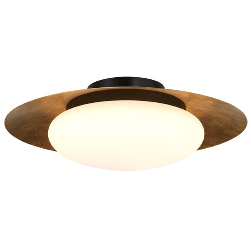 Minka Lavery Zinola 18-Inch LED Flush Mount in Halcyon Gold & Coal by Minka Lavery 5626-869-L