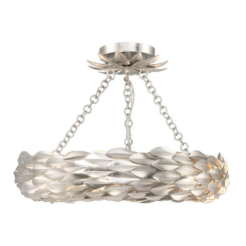 Crystorama Lighting Crystorama Lighting Broche Antique Silver LED Semi-Flushmount Light 535-SA_CEILING