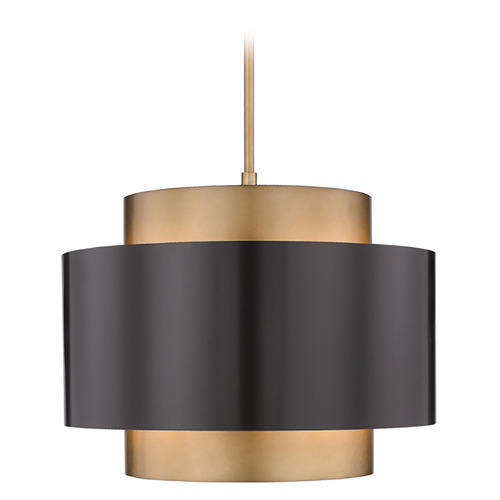 Z-Lite Harlech Bronze & Rubbed Brass Pendant by Z-Lite 739P24-BRZ-RB