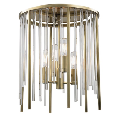 Hudson Valley Lighting Lewis 4-Light Flush Mount - Aged Brass by Hudson Valley Lighting 2510-AGB