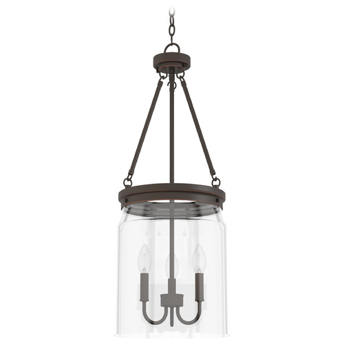 Hunter Fan Company Hunter Fan Company Devon Park Onyx Bengal Pendant Light with Cylindrical Shade 19153