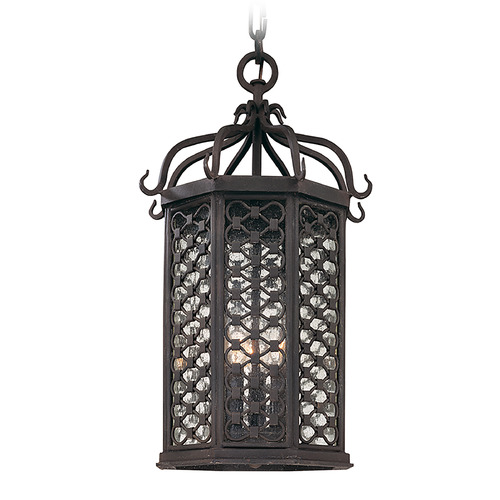 Troy Lighting Troy Lighting Los Olivos Textured Iron Outdoor Hanging Light F2377-TRN