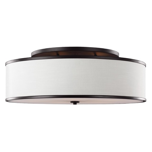 Visual Comfort Studio Collection Lennon Large Semi-Flush Mount in Bronze by Visual Comfort Studio SF340ORB
