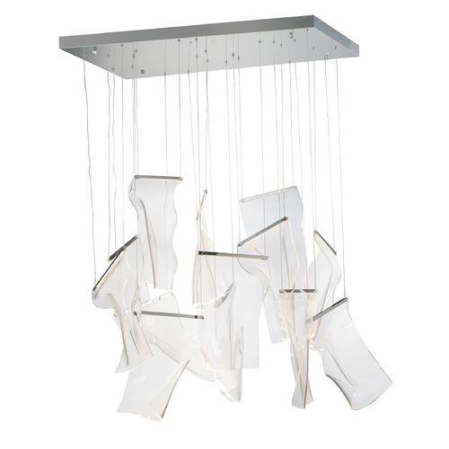 ET2 Lighting Rinkle 13-Light LED Linear Pendant in Polished Chrome by ET2 Lighting E24878-133PC