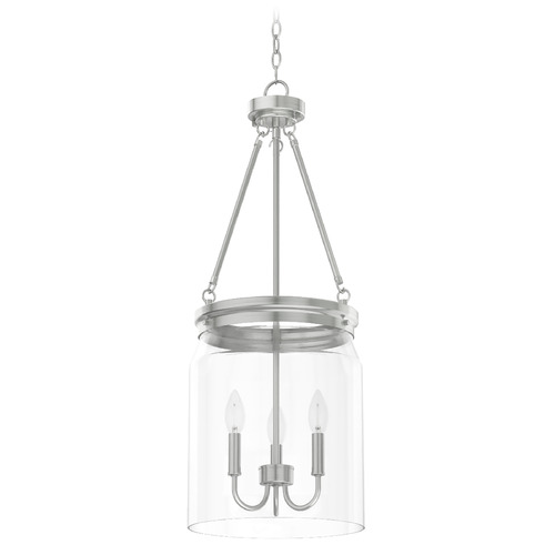 Hunter Fan Company Hunter Fan Company Devon Park Brushed Nickel Pendant Light with Cylindrical Shade 19154