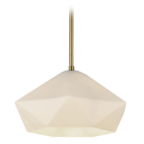 Alora Lighting Alora Lighting Krysta Brushed Gold Pendant Light with Hexagon Shade PD424514BGOP