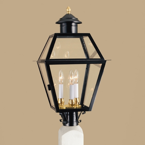 Norwell Lighting Lexington Black Post Light 2235-BL-CL