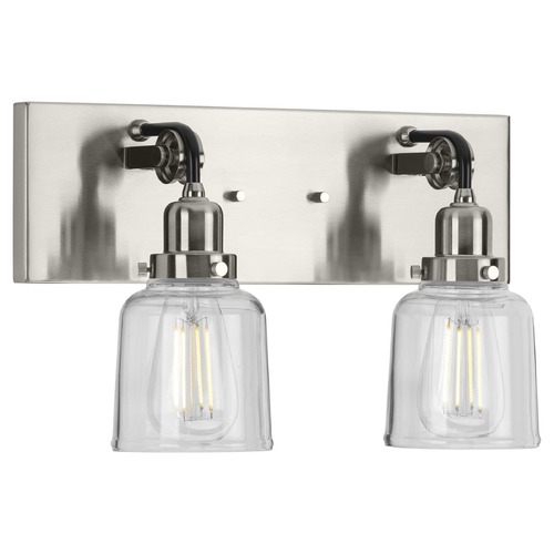 Progress Lighting Rushton Brushed Nickel 2-Light Bathroom Light by Progress Lighting P300227-009