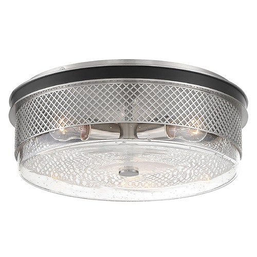 Minka Lavery Cole's Crossing Coal with Brushed Nickel Flush Mount by Minka Lavery 1059-691