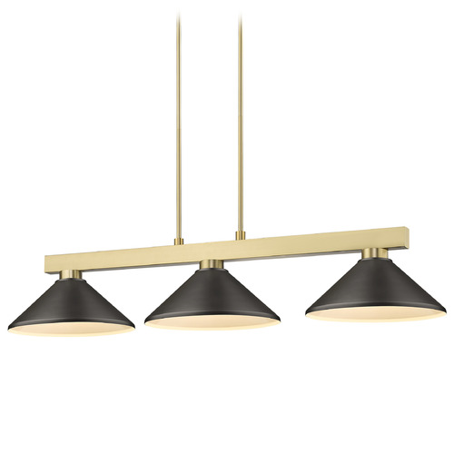 Z-Lite Z-Lite Cobalt Modern Gold Billiard Light with Conical Shade 152MGLD-MBRZ