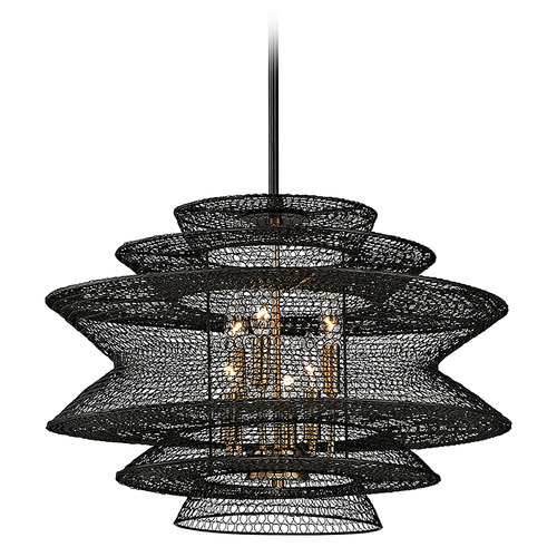 Troy Lighting Troy Lighting Kokoro Soft Black Chandelier F6016-SBK