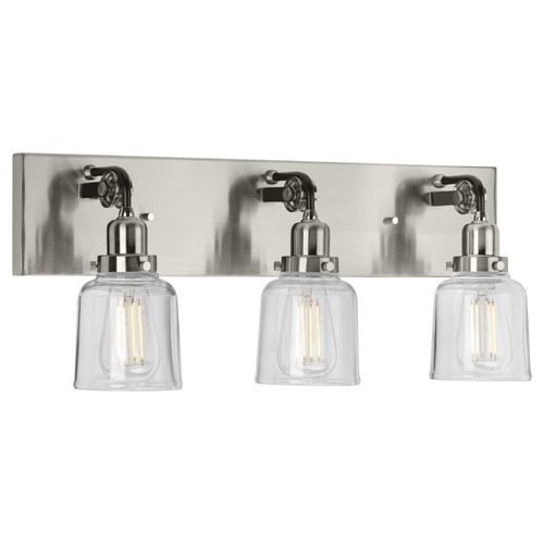 Progress Lighting Rushton Brushed Nickel 3-Light Bathroom Light by Progress Lighting P300228-009