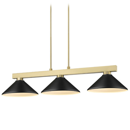 Z-Lite Z-Lite Cobalt Modern Gold Billiard Light with Conical Shade 152MGLD-MMB