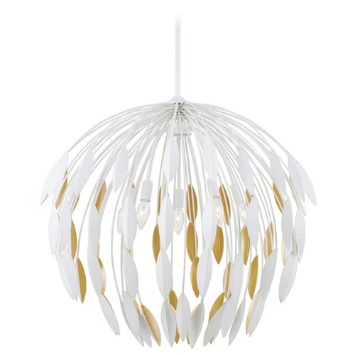 Capital Lighting Capital Lighting Margeaux Matte White Pendant Light with Bowl / Dome Shade 351851WE