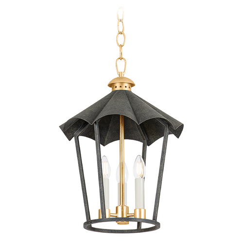 Troy Lighting Troy Lighting Wildomar Vintage Gold Leaf/french Iron LED Outdoor Hanging Light F3714-VGL/FRN