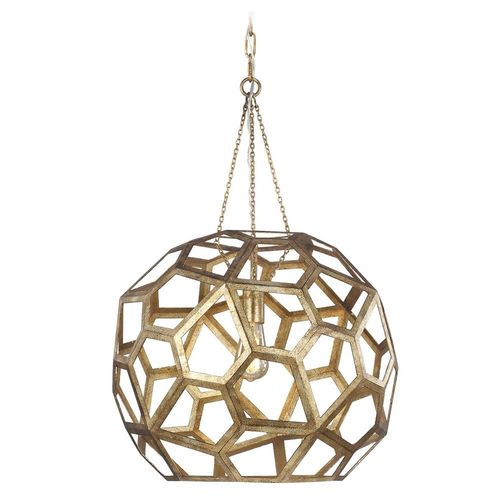 Visual Comfort Studio Collection Alexa Hampton Feccetta 20.50-Inch Antique Gild Pendant by Visual Comfort Studio AP1071ADB