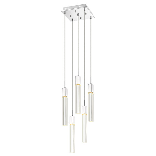 Avenue Lighting Original Glacier 5-Light LED Multi-Light Pendant in Chrome by Avenue Lighting HF1900-5-GL-CH-C