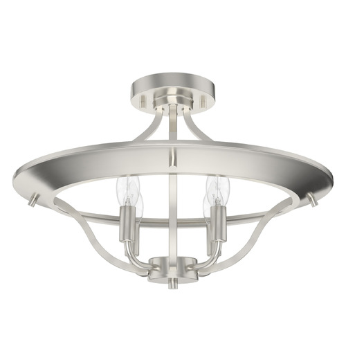 Hunter Fan Company Hunter Fan Company Perch Point Brushed Nickel Semi-Flushmount Light 19423