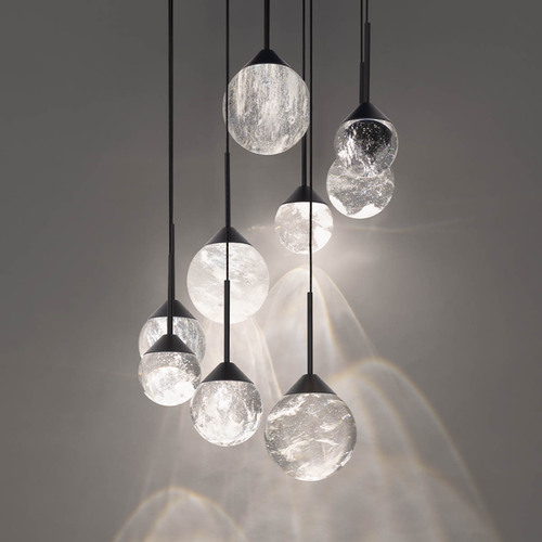 Schonbek Beyond Quest 9-Light LED Crystal Pendant in Black by Schonbek Beyond BPD40209-BK
