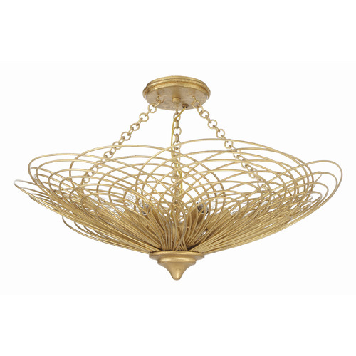 Crystorama Lighting Crystorama Lighting Doral Renaissance Gold Semi-Flushmount Light DOR-B7706-RG_CEILING