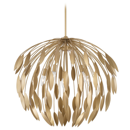 Capital Lighting Capital Lighting Margeaux Buffed Gold Pendant Light with Bowl / Dome Shade 351851GF