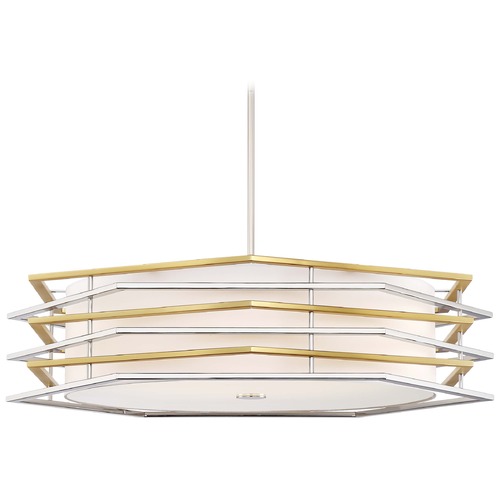 George Kovacs Lighting Levels LED Pendant in Polished Nickel & Honey Gold by George Kovacs P1073-657-L