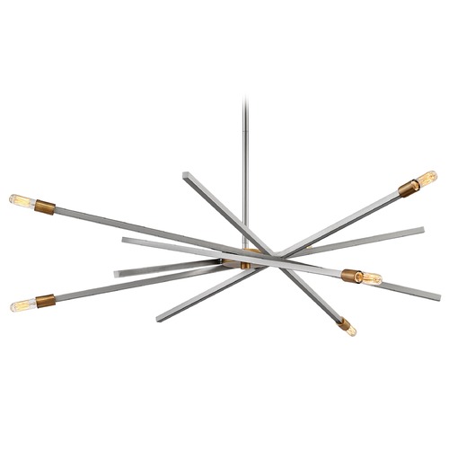 Hinkley Archer 42.50-Inch Brushed Nickel & Brushed Bronze Chandelier by Hinkley Lighting 4766BN